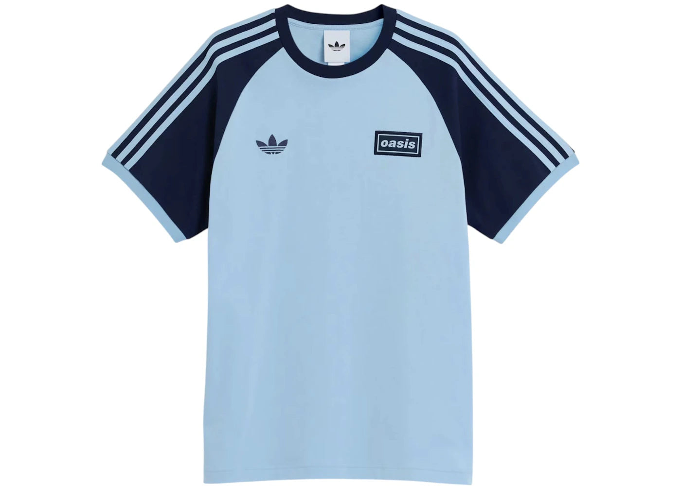 adidas x Oasis Tour 3-Stripes T-Shirt Clear Sky/Night Indigo -1