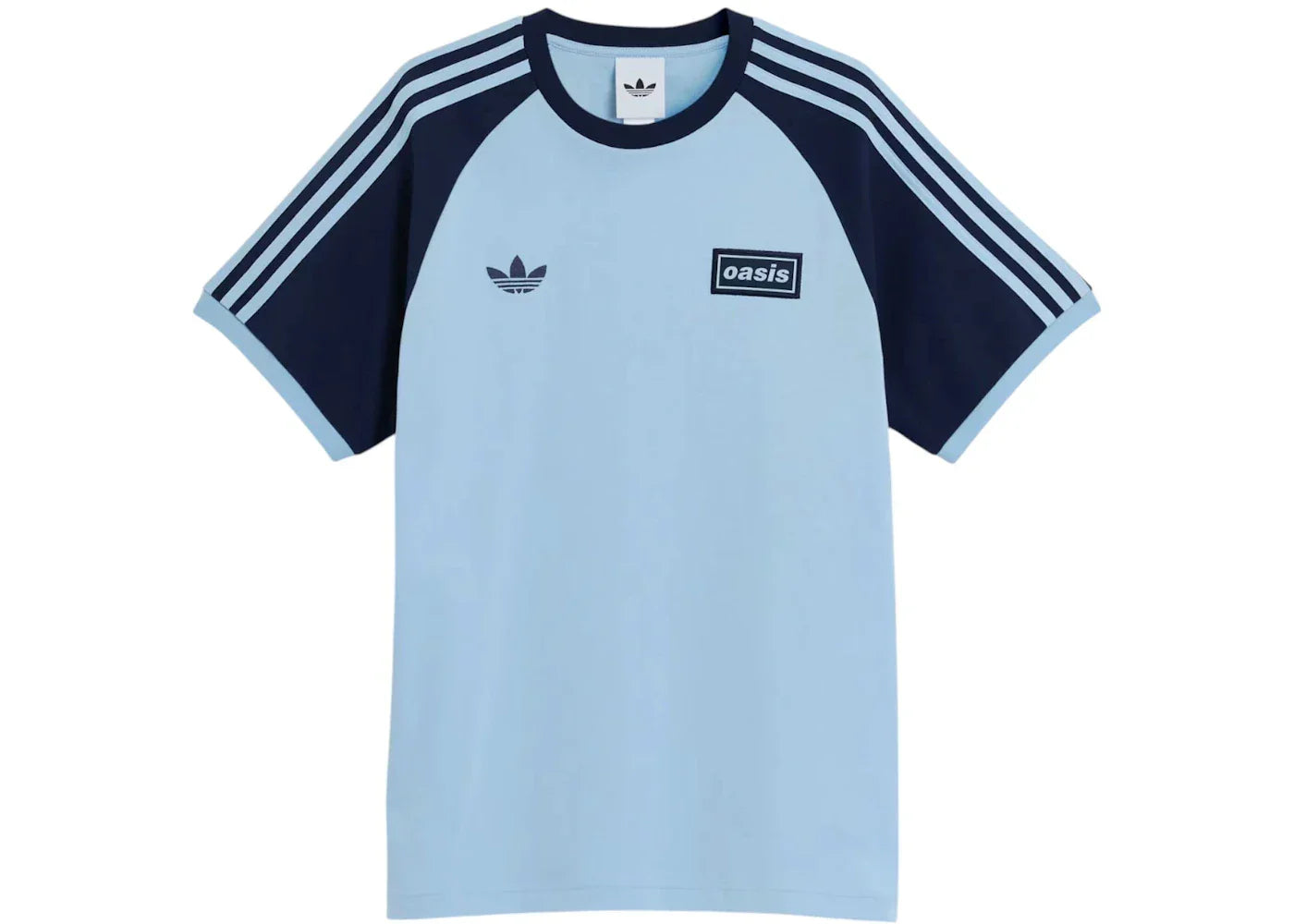 adidas x Oasis Tour 3-Stripes T-Shirt Clear Sky/Night Indigo -1