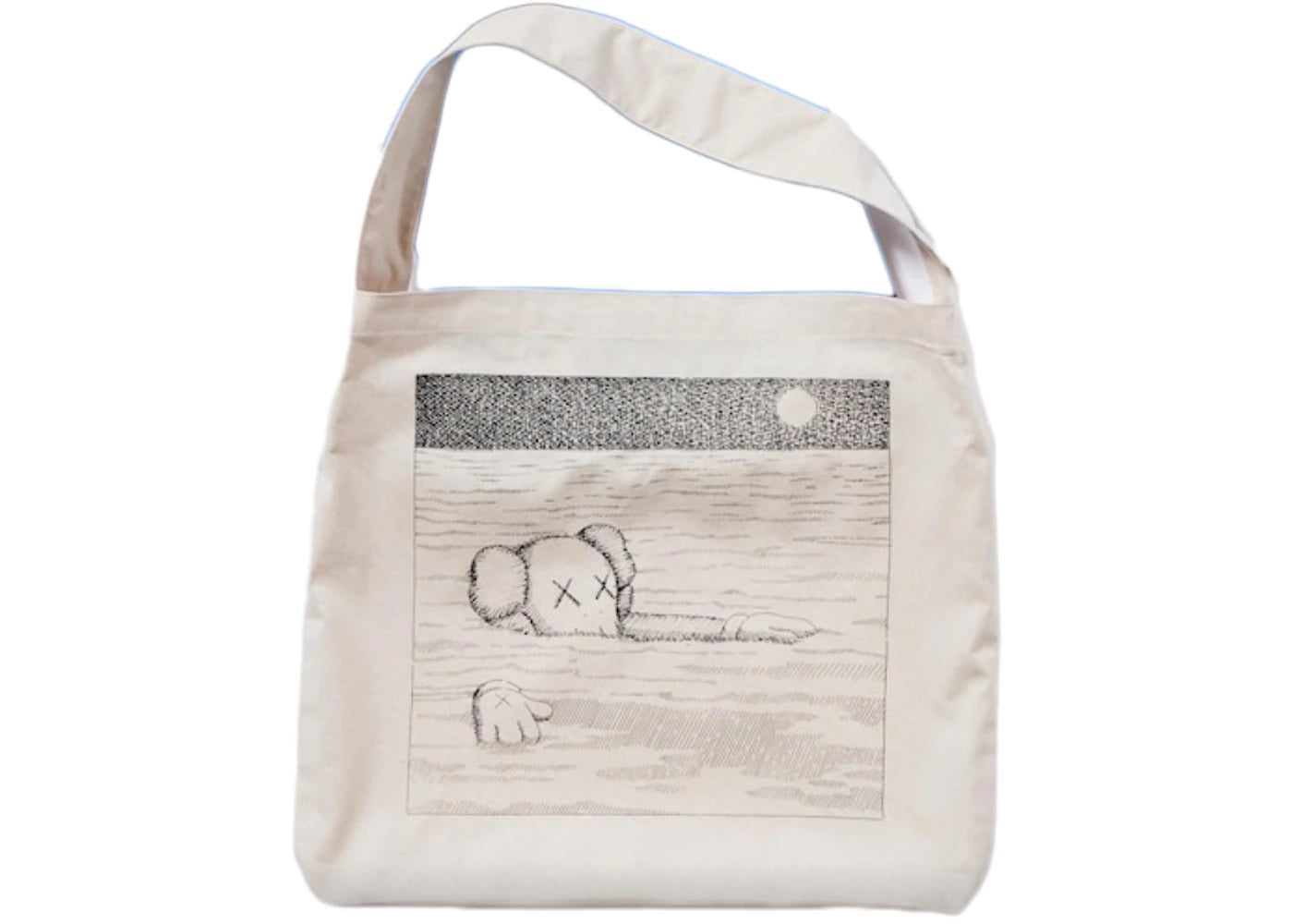 KAWS x Uniqlo Artbook Cover Tote Bag Natural -1