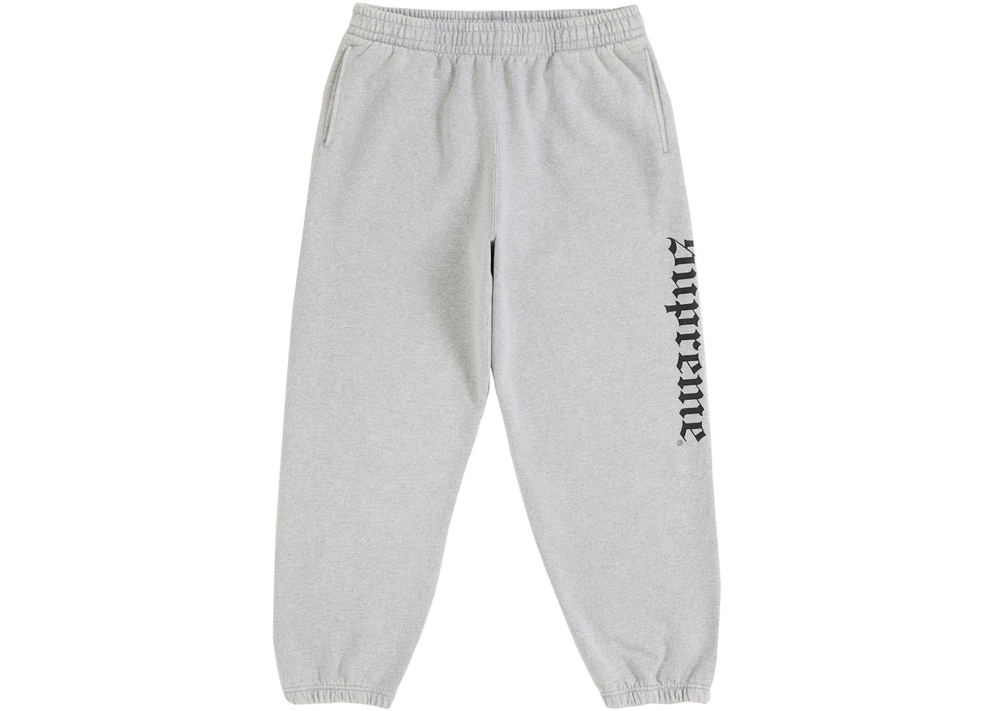 Supreme Washed Old English Sweatpant Heather Grey -1