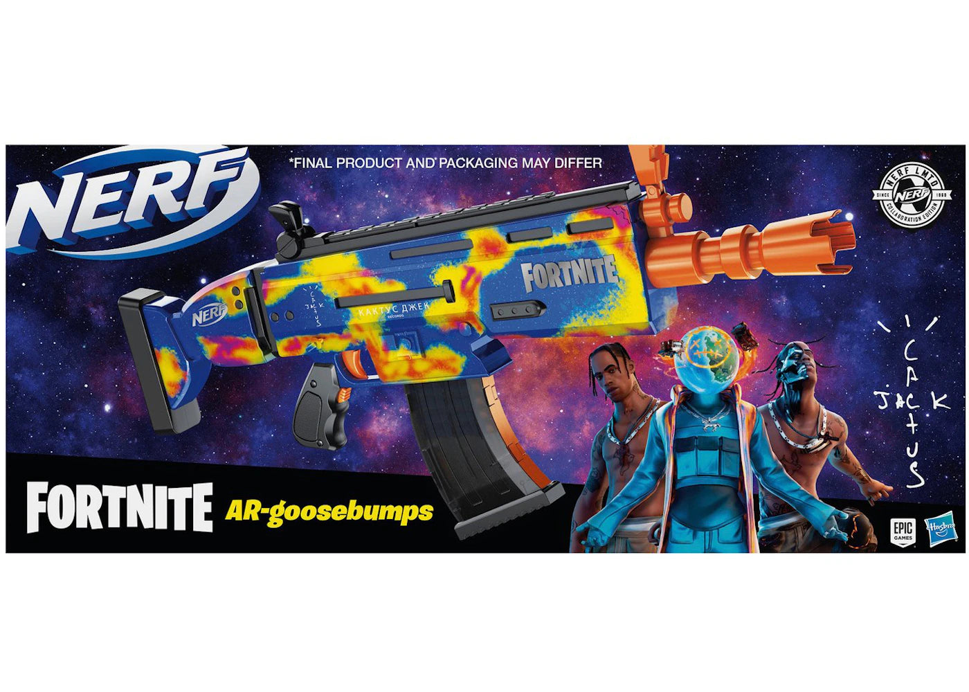 Travis Scott Cactus Jack Fortnite AR-Goosebumps Nerf Elite Dart Blaster -1