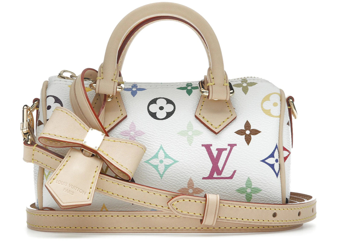 Louis Vuitton x Takashi Murakami Nano Speedy White Multicolored -1