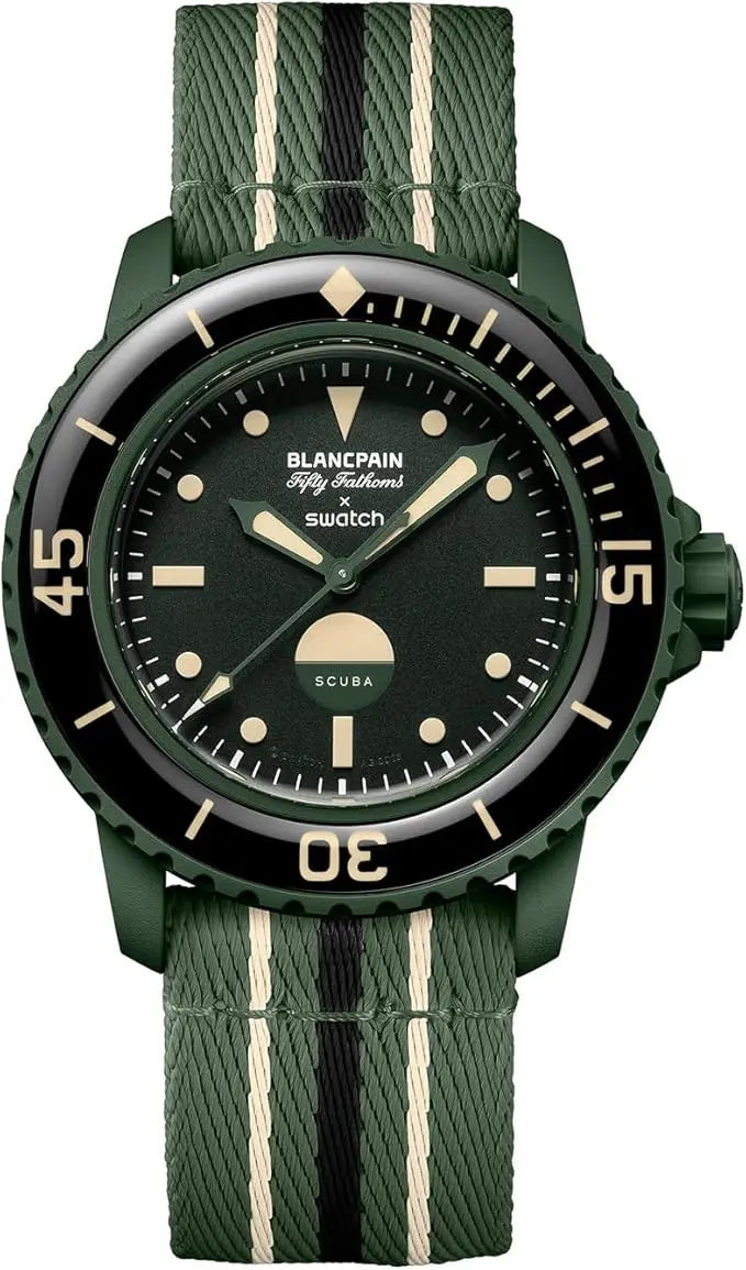 Blancpain x Swatch Scuba Fifty Fathoms Green Abyss SO35G100 -1