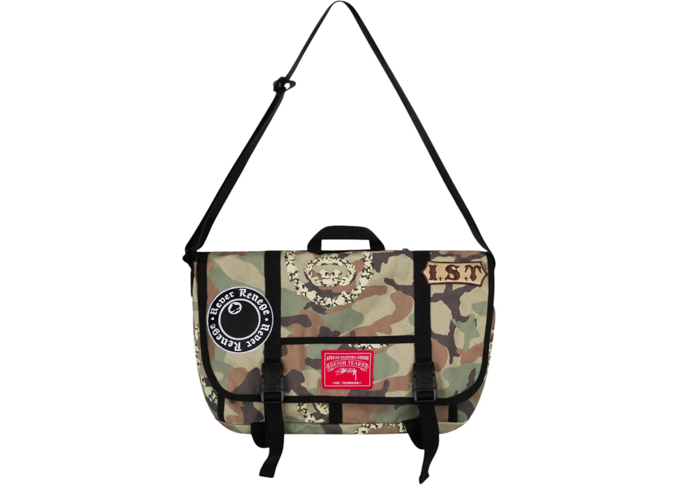 Denim Tears x Stussy Tears Messenger Bag Camo -1