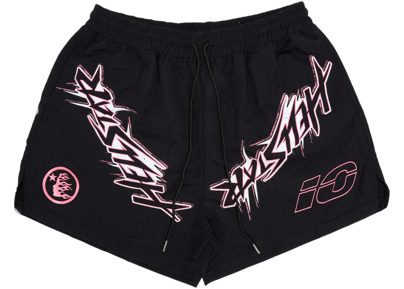 Hellstar Waxed Nylon Athletic Shorts Black -1