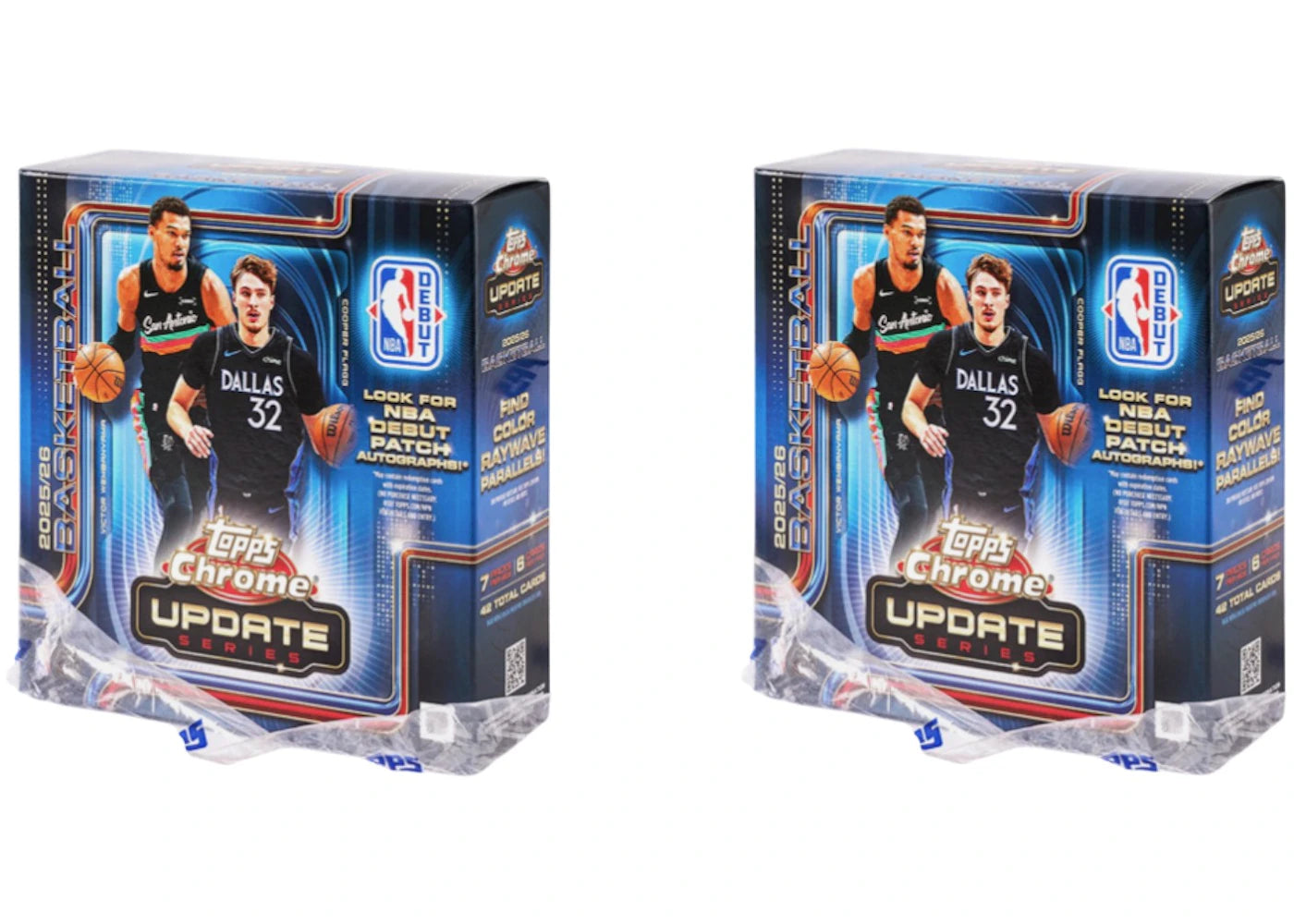 2025-26 Topps Chrome Updates Basketball Mega Box (Without Seal) 2x Lot -1