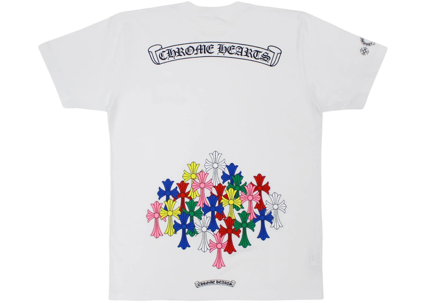 Chrome Hearts Multi Color Cross T-shirt White -1