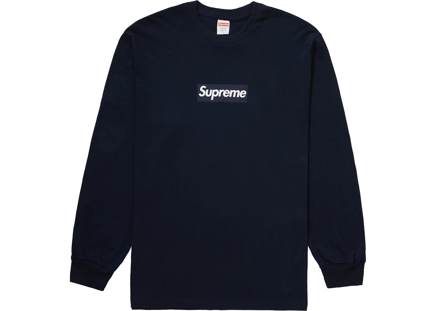 Supreme Box Logo L/S Tee Navy -1