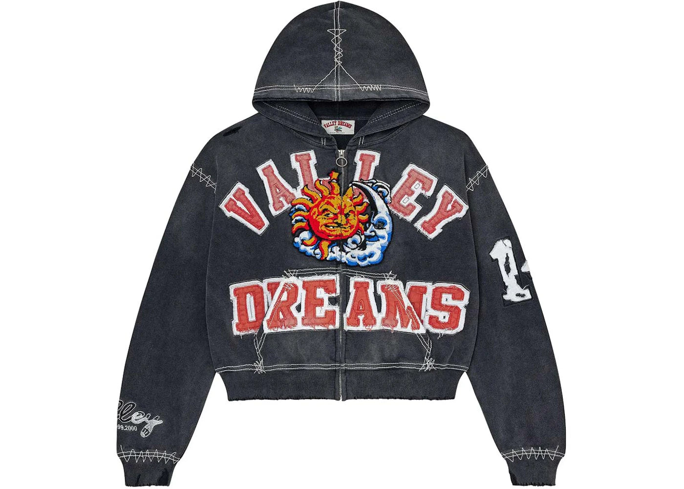 Vale Forever Sunny Zip Up Hoodie (Black) -1