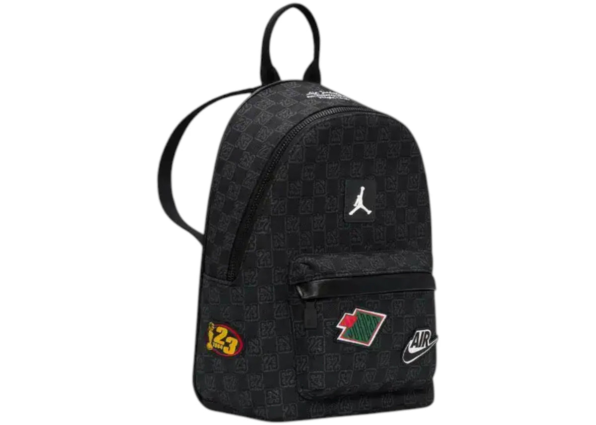 Air Jordan Monogram Pattern Backpack Black -1