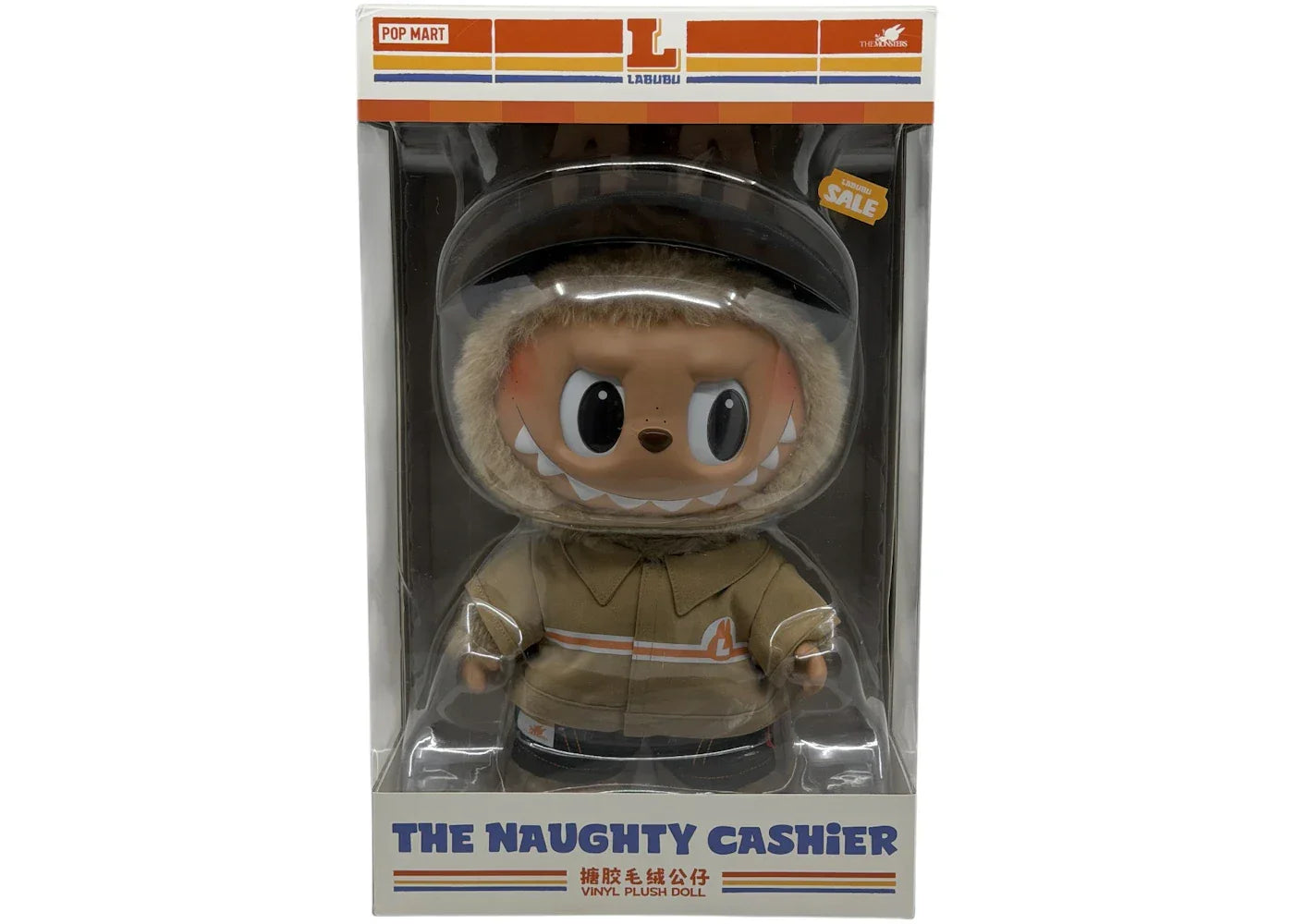 Pop Mart Labubu The Monsters The Naughty Cashier Vinyl Plush Doll -1