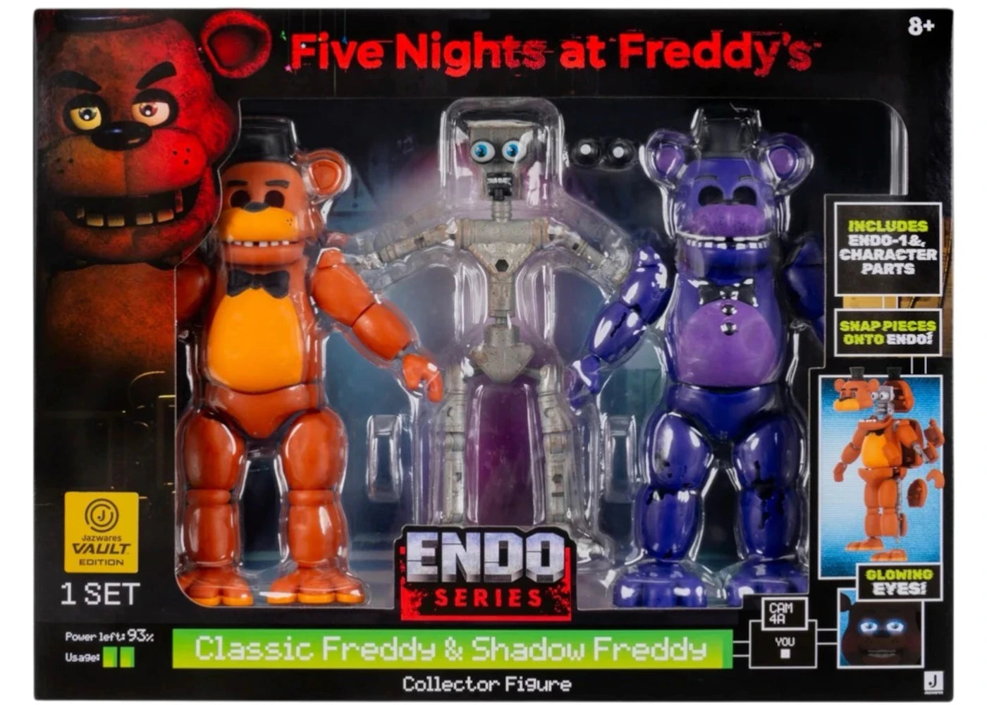 Jazwares Five Nights at Freddy’s Endo-01 (Classic Freddy and Shadow Freddy) Figures -1
