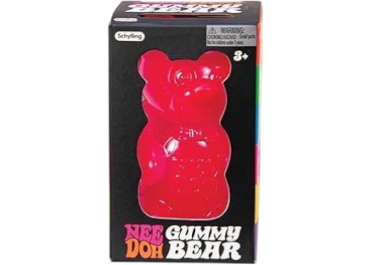 NeeDoh Gummy Bear Squishy Fidget Toy Red -1