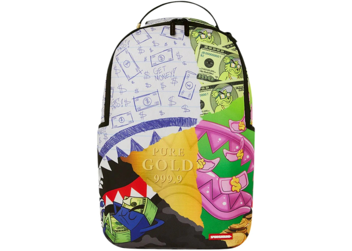 Sprayground Mean Money Collage Backpack Multicolor -1