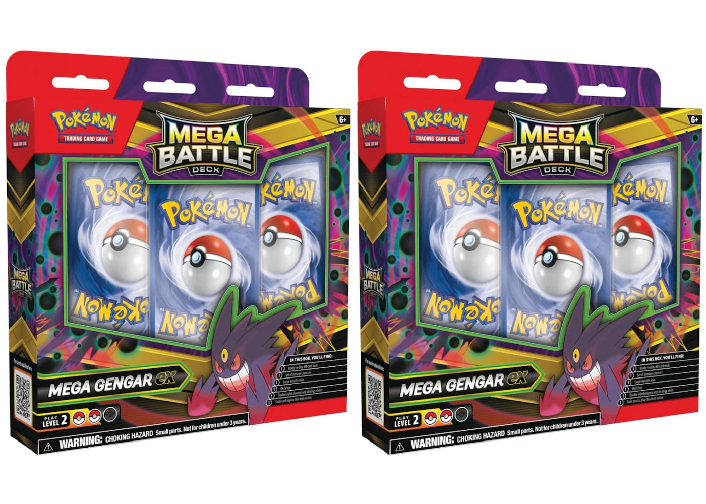 2025 Pokémon Mega Evolution Mega Gengar ex Metal Battle Deck 2x Lot -1