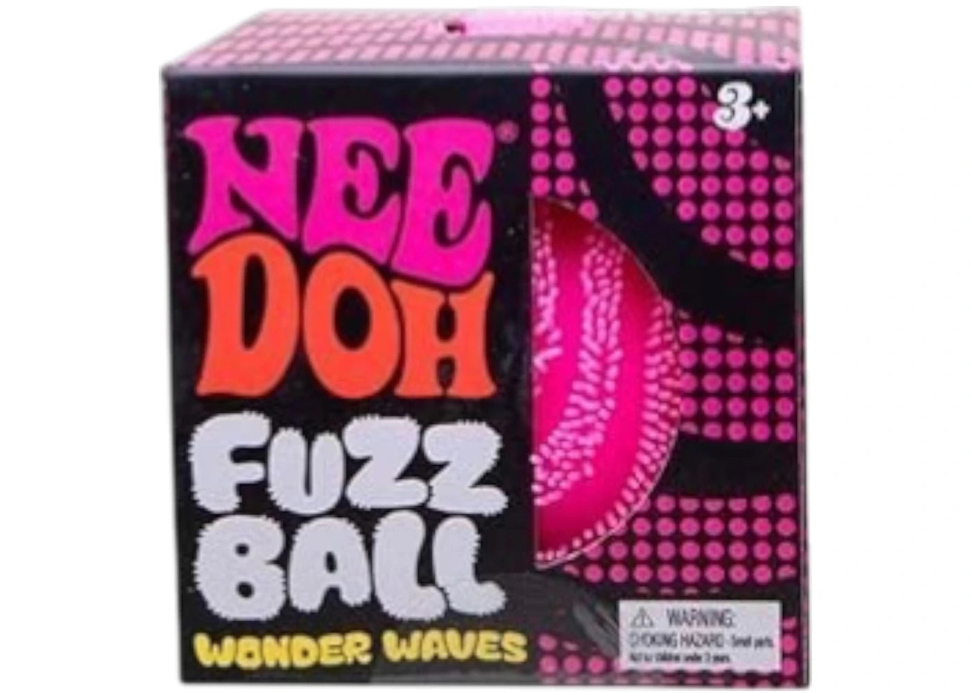 NeeDoh Fuzz Ball Wonder Waves Squishy Fidget Toy Pink -1