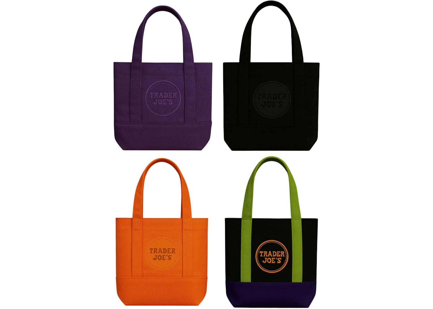 Trader Joe's Mini Canvas Tote Bag (Set of 4) Halloween -1