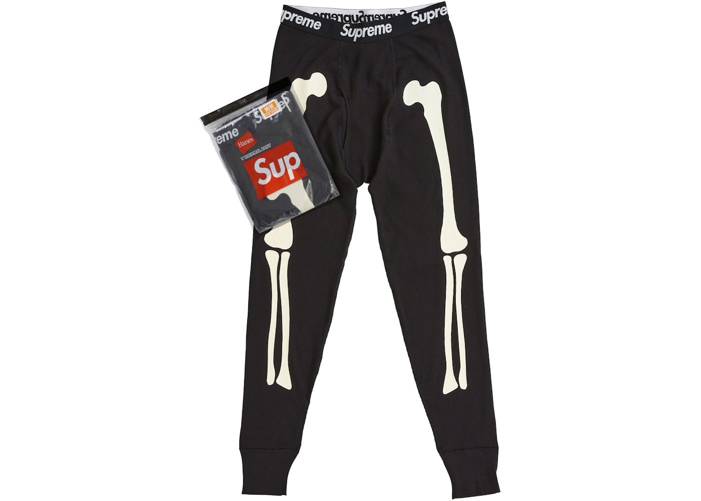 Supreme Hanes Bones Thermal Pant FW25 (1 Pack) Black -1