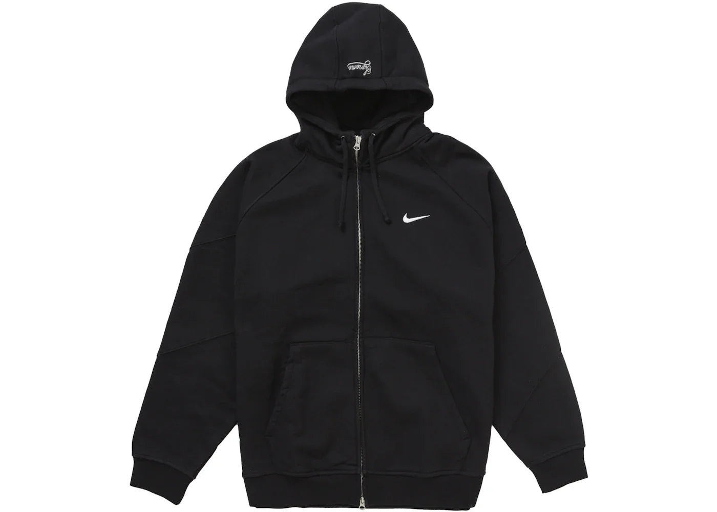 Supreme Nike Zip Up Hooded Sweatshirt Black -1
