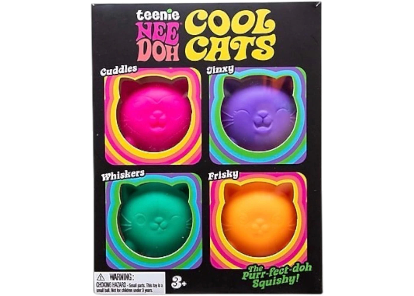 NeeDoh Teenie Cool Cat 4-Pack Squishy Fidget Toy -1
