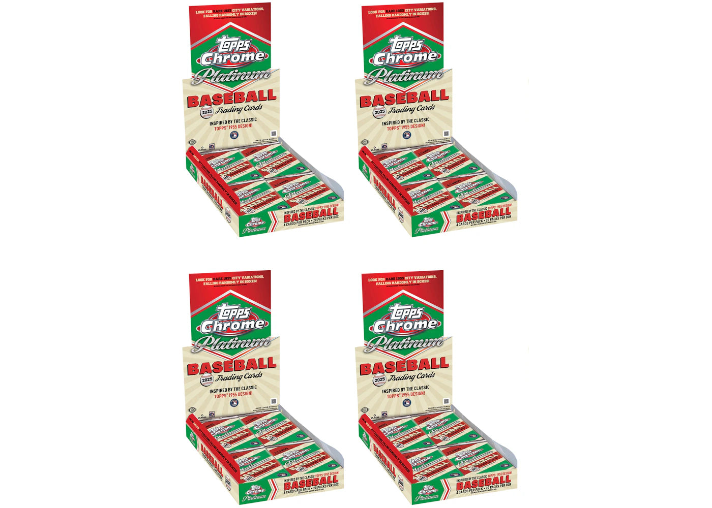 2025 Topps Chrome Platinum Baseball Hobby Box 4x Lot -1