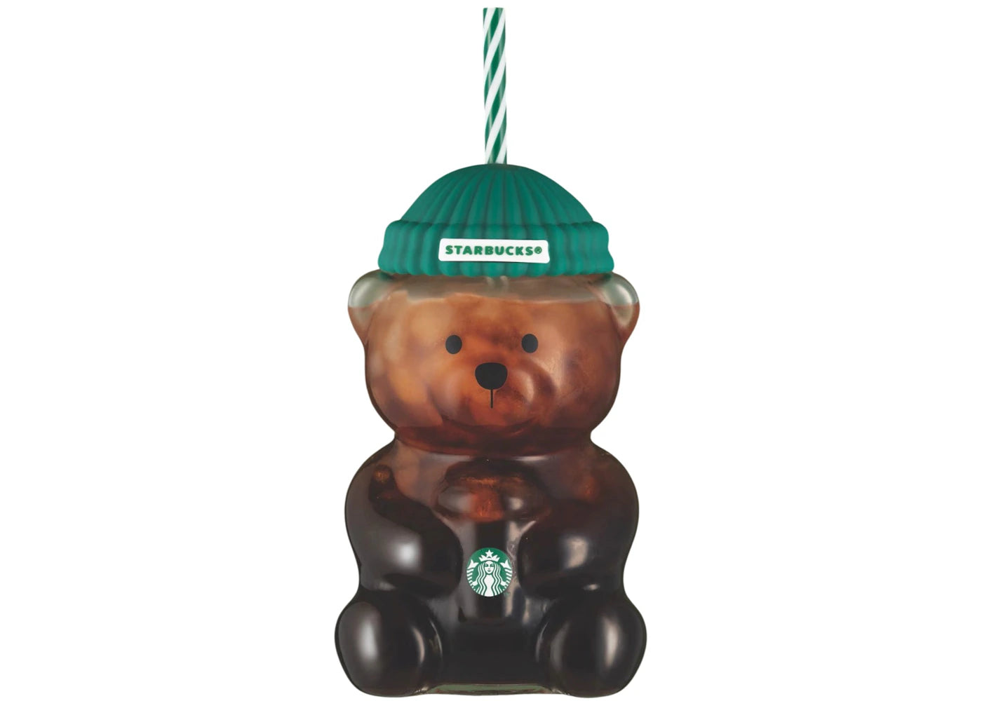 Starbucks Bear "Bearista" Glass Tumbler Cup -1