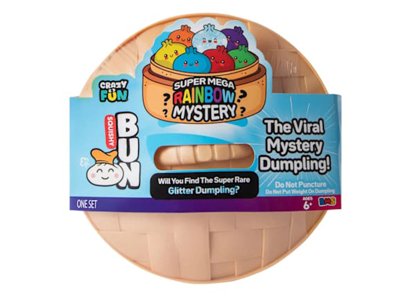 Squishy Bun Super Mega Rainbow Mystery Squishy "Dumpling" (Glitter Version) Blind Box -1