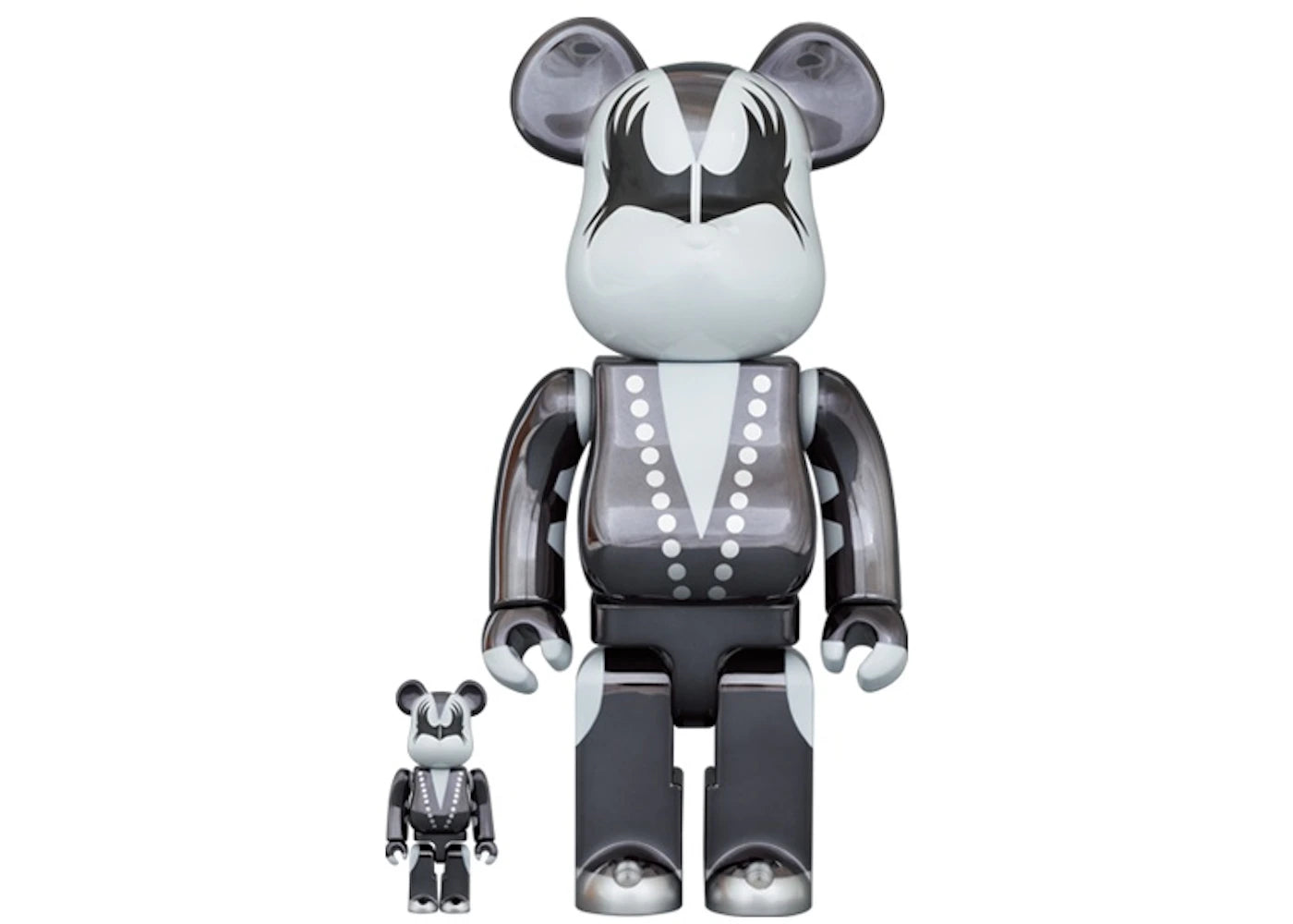 Bearbrick x KISS Demon 100% & 400% Set Chrome Ver. -1