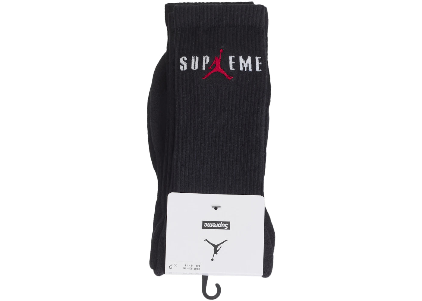 Supreme Jordan Crew Socks Black -1