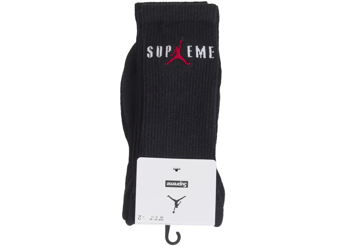 Supreme Jordan Crew Socks Black -1