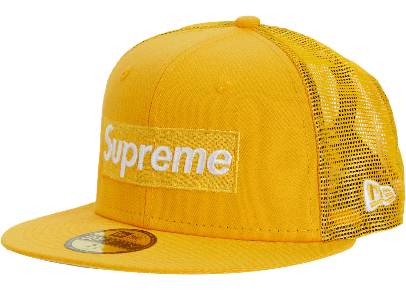 Supreme Box Logo Mesh Back New Era Yellow -1
