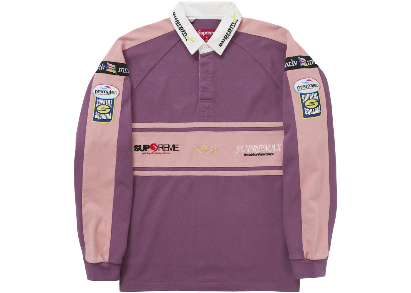 Supreme Chest Stripe Rugby Purple -1
