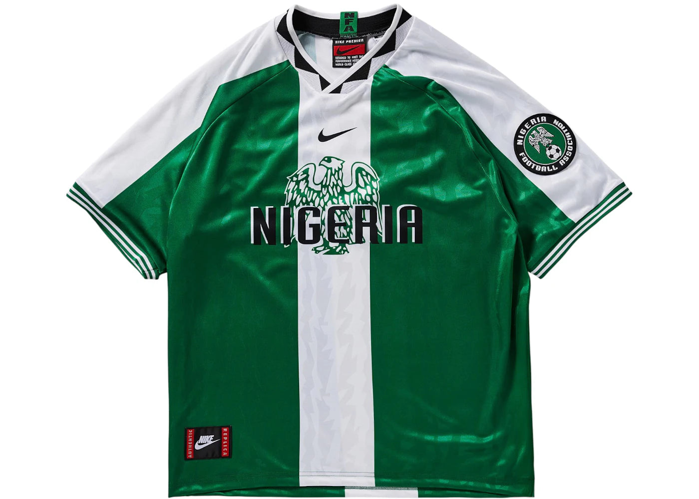 Nike Men's Nigeria 1996 Football Replica Shirt Green/White/Black -1