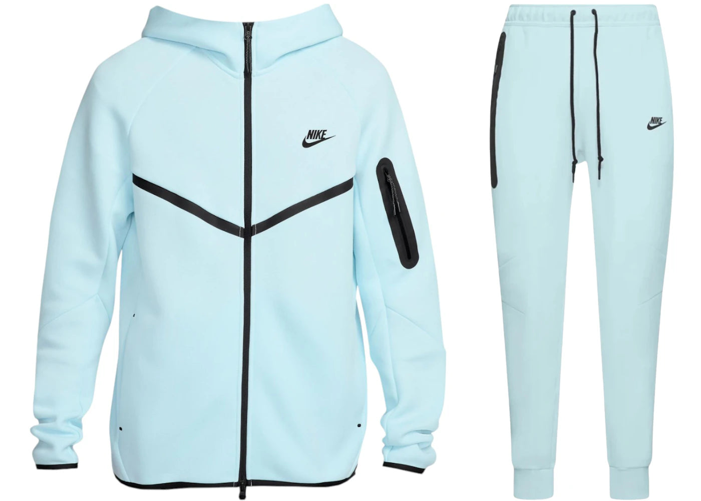 Nike Sportswear Tech Fleece Full Zip Hoodie & Jogger Set Glacier Blue -1