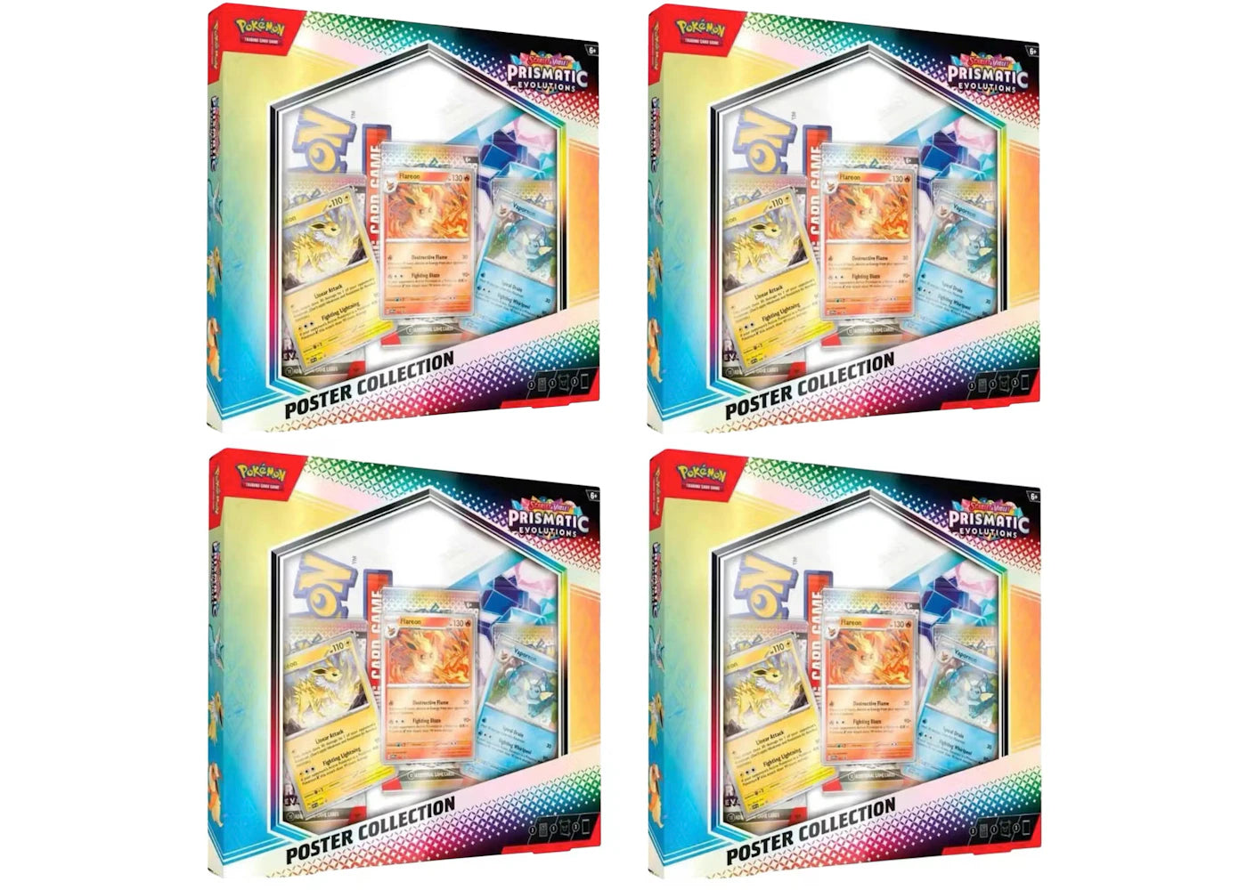 Pokémon Scarlet & Violet Prismatic Evolutions Poster Collection 4x Lot -1