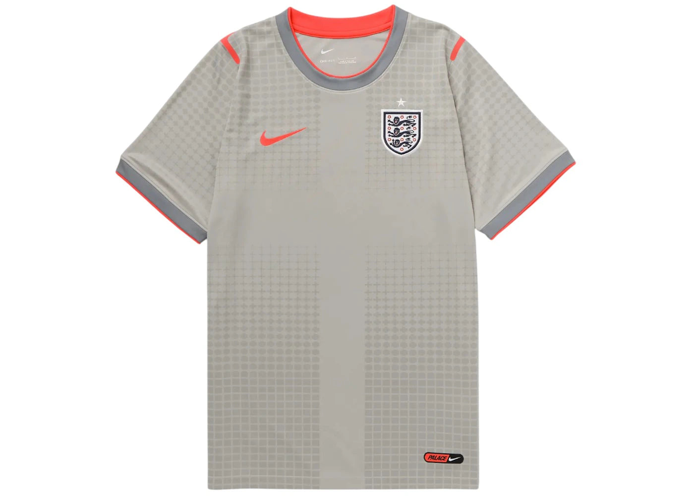 Nike England x Palace Academy Pro 2026 Football Jersey Pewter Grey/Bright Crimson -1