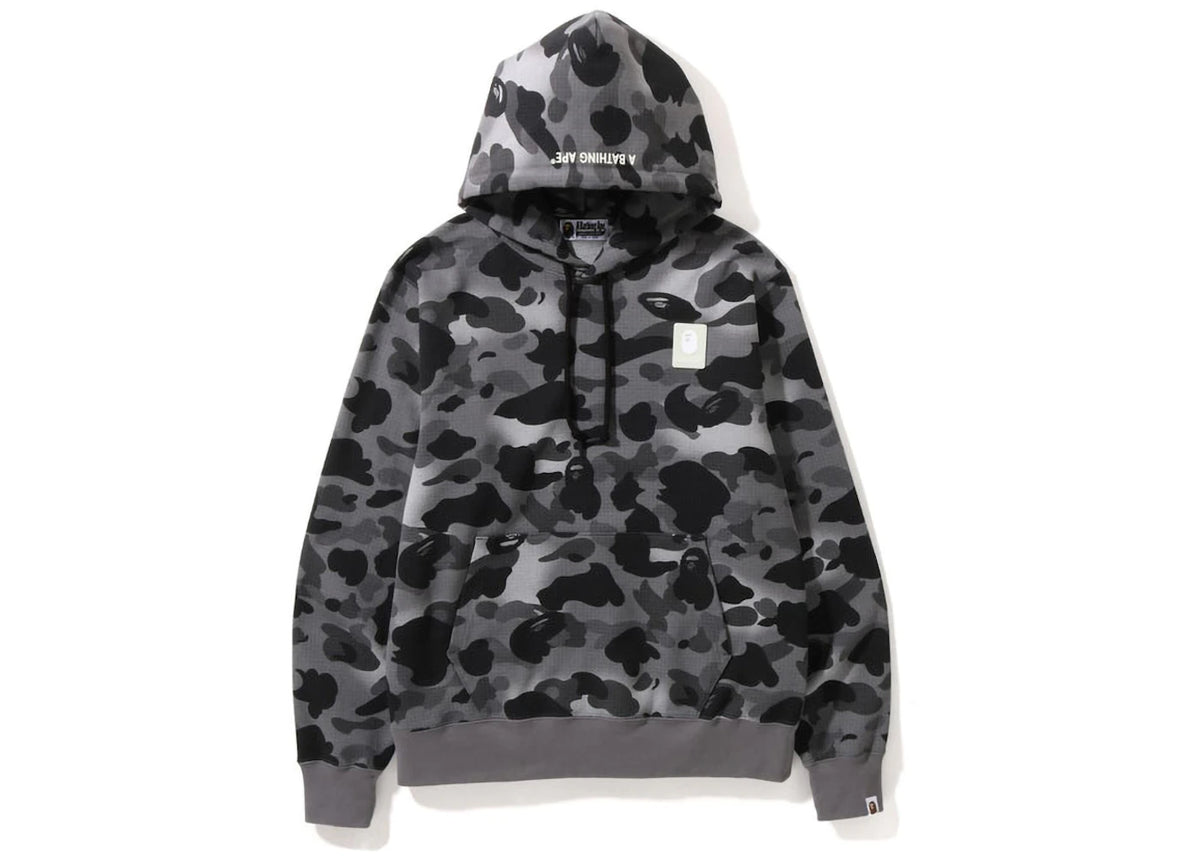 BAPE Grid Camo Pullover Hoodie Black -1