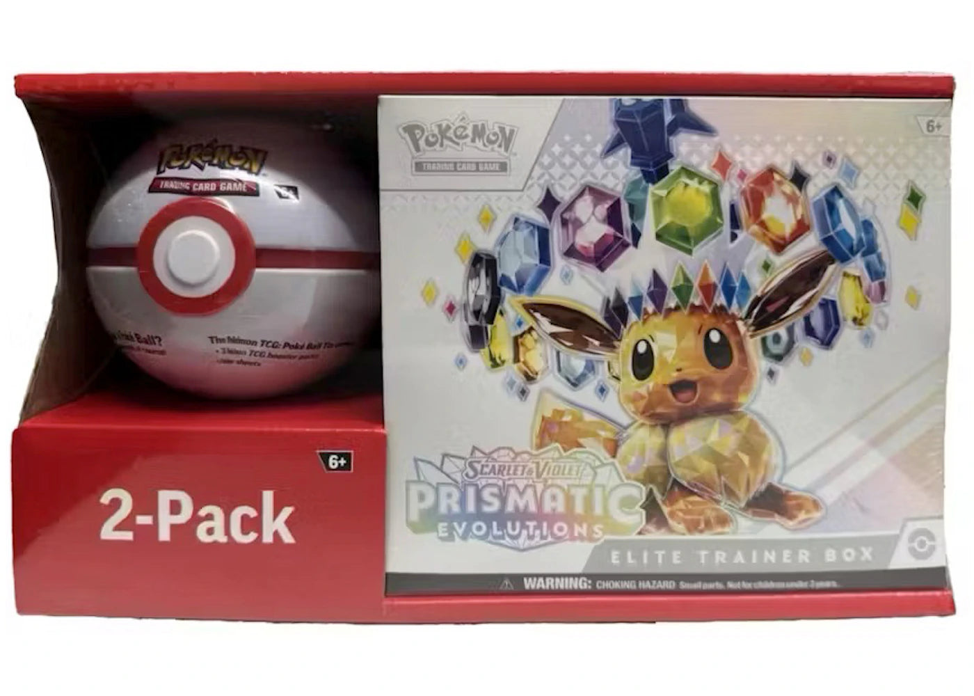 2025 Pokémon Scarlet & Violet Prismatic Evolutions Elite Trainer Box + Pokeball Sam's Club Bundle (Pokeball Color May Vary) -1