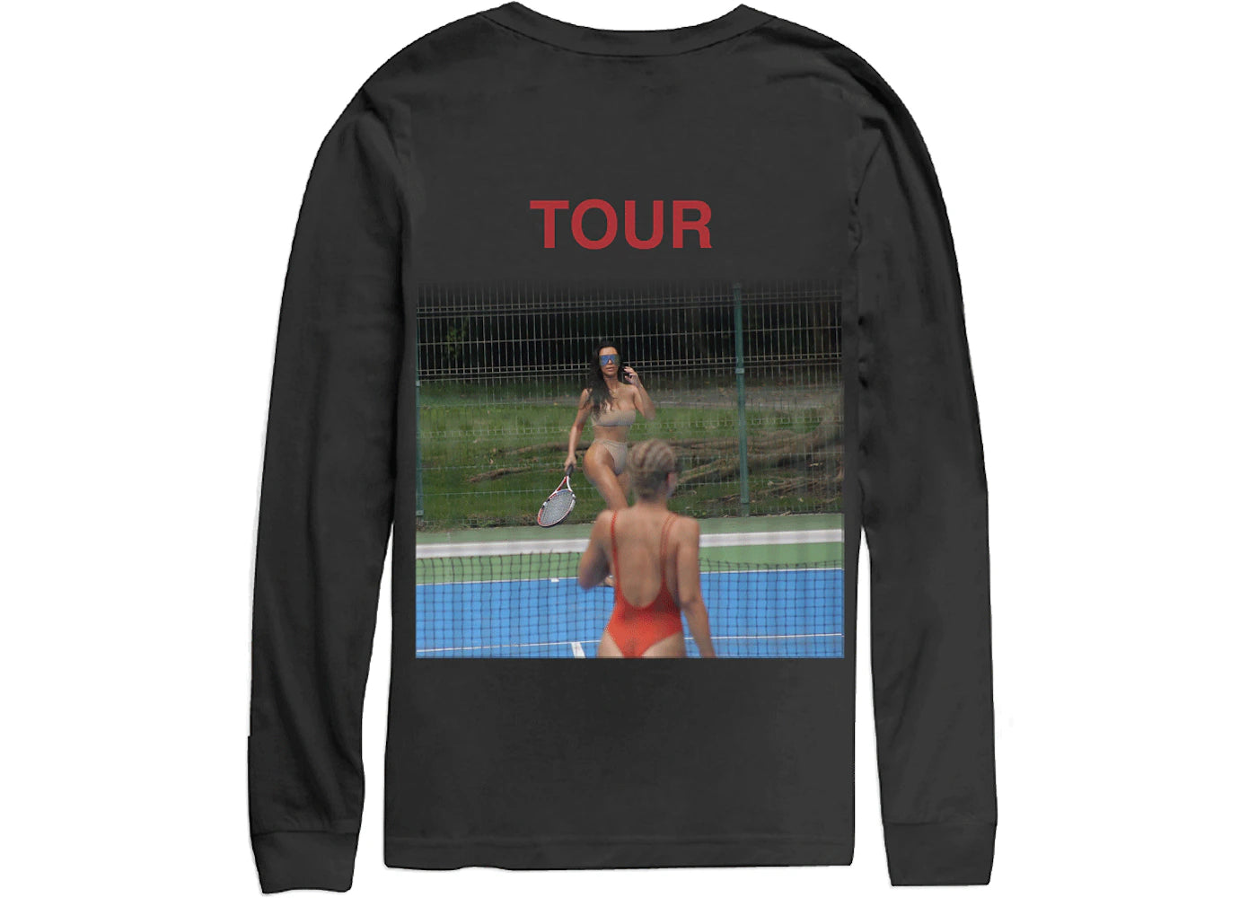 Kanye West Saint Pablo Kim Tennis Longsleeve T-Shirt Black -1