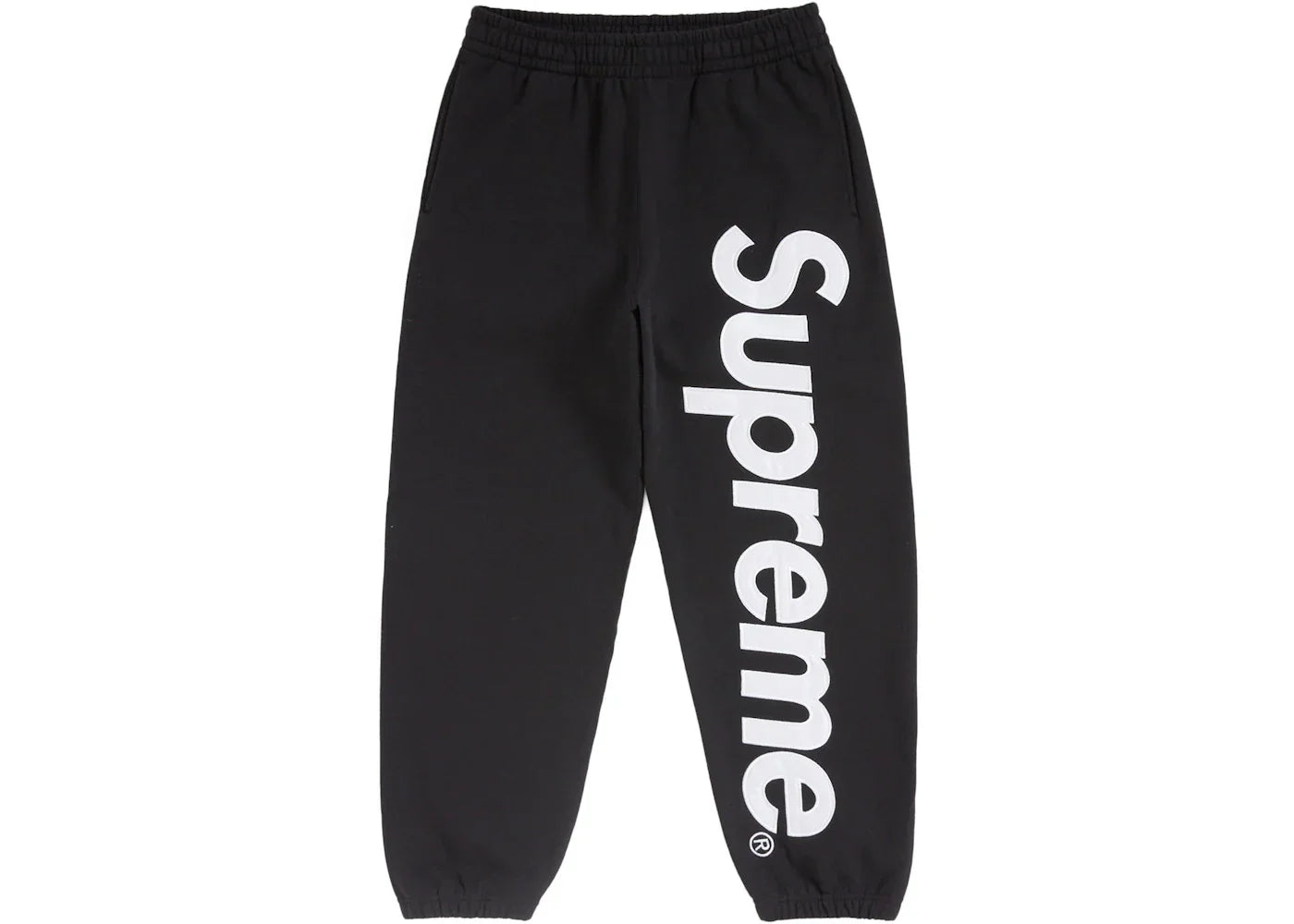 Supreme Satin Applique Sweatpant FW24 Black -1