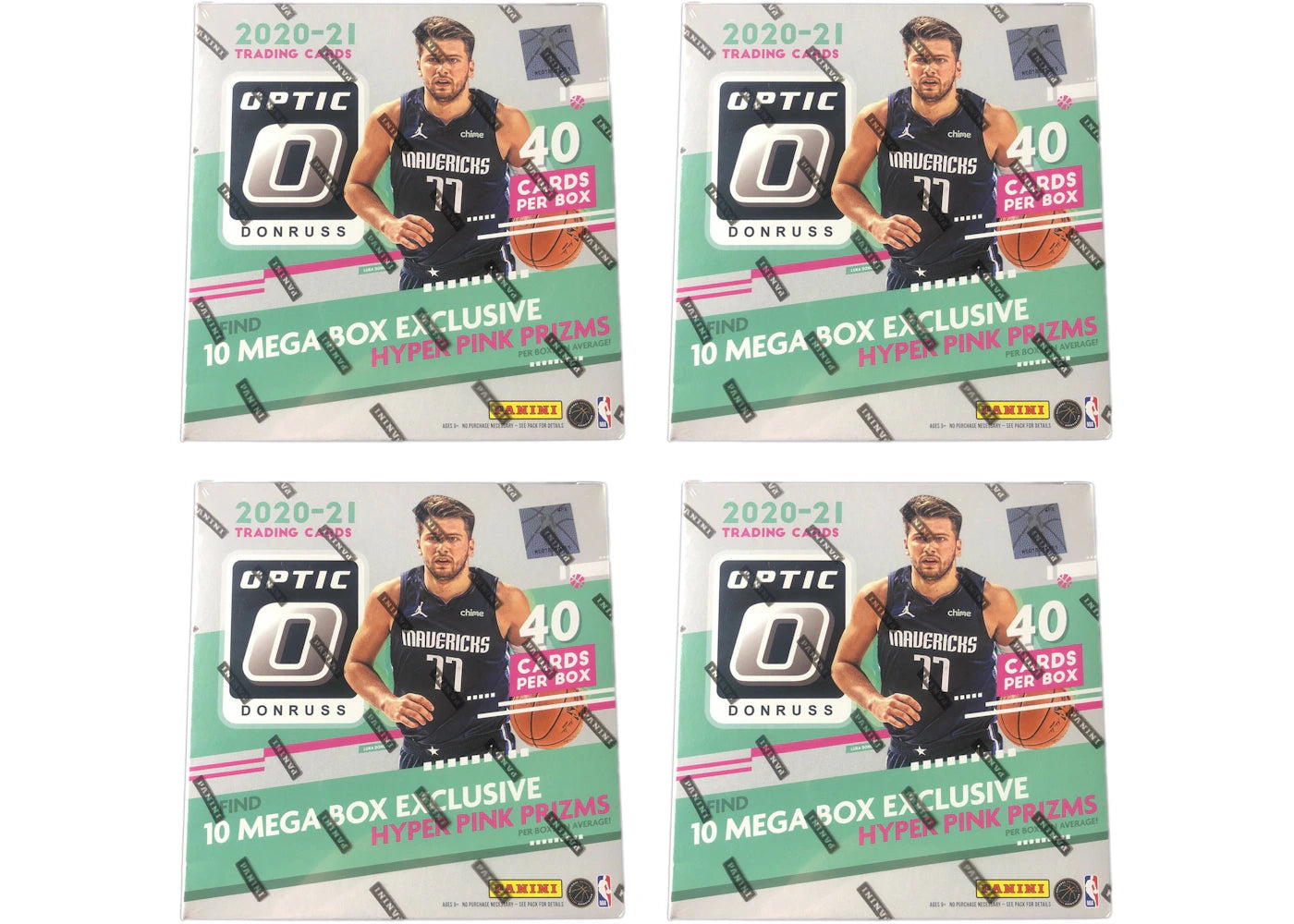 2020-21 Panini Donruss Optic Basketball Mega Box (Hyper Pink Prizms) 4x Lot -1