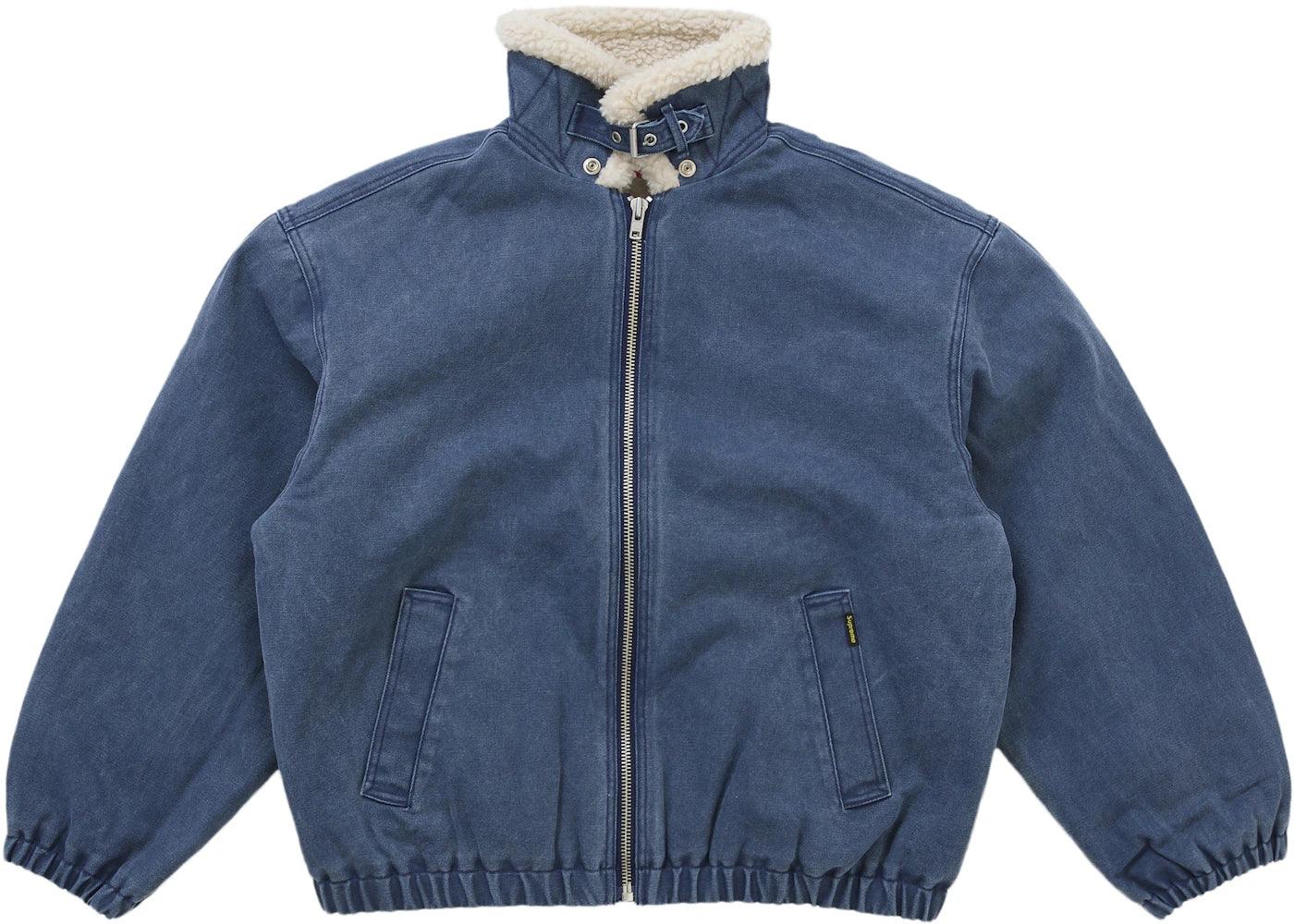 Supreme Faux Sherling Lined Bomber Jacket (FW25) Navy -1