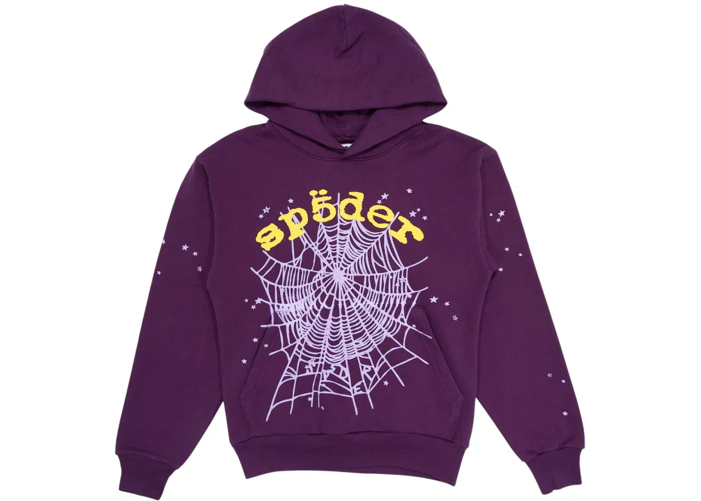 Sp5der Star OG Web V2 Hoodie Purple -1