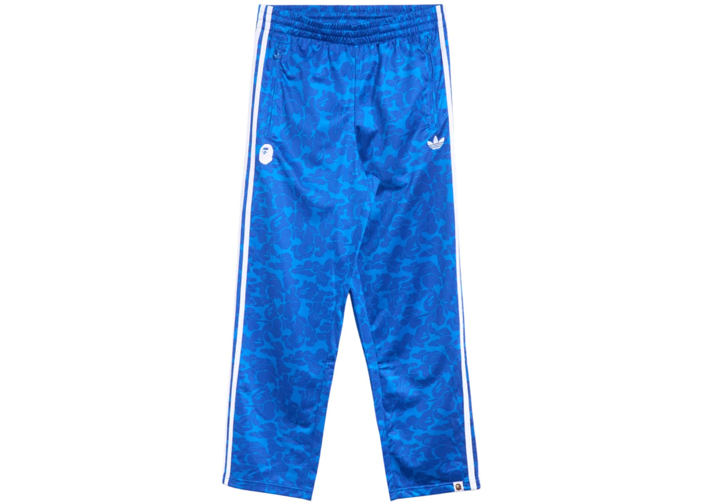 BAPE x adidas All Over Print Track Pants Blue -1