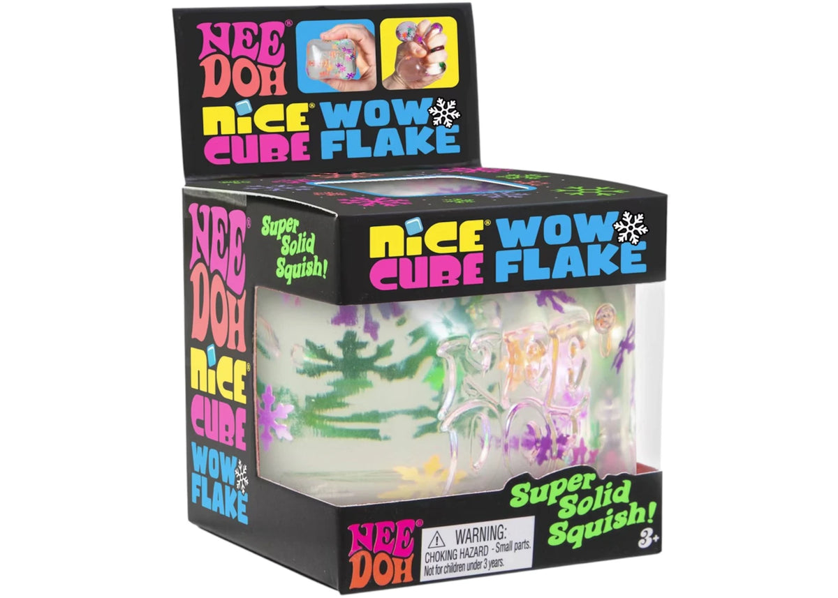 NeeDoh Nice Cube: Wow Flake Squishy Fidget Toy -1