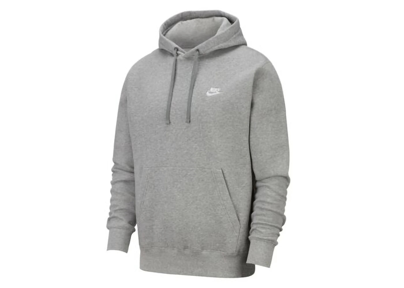 Nike Sportswear Club Fleece Pullover Hoodie Grey/White -1