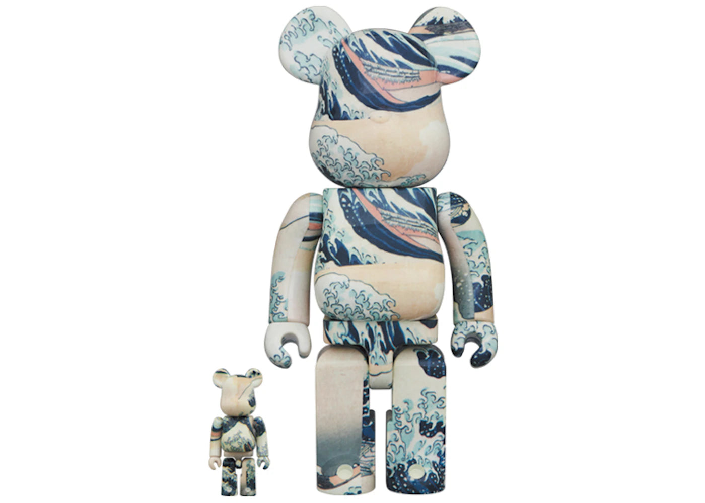 Bearbrick Katsushika Hokusai (Kanagawa Okinami Ura) 100% & 400% Set -1