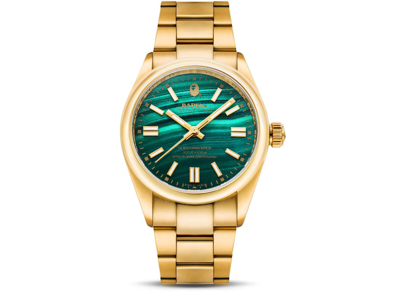 BAPE ABathing Ape Type 7 Bapex Watch Gold Green -1