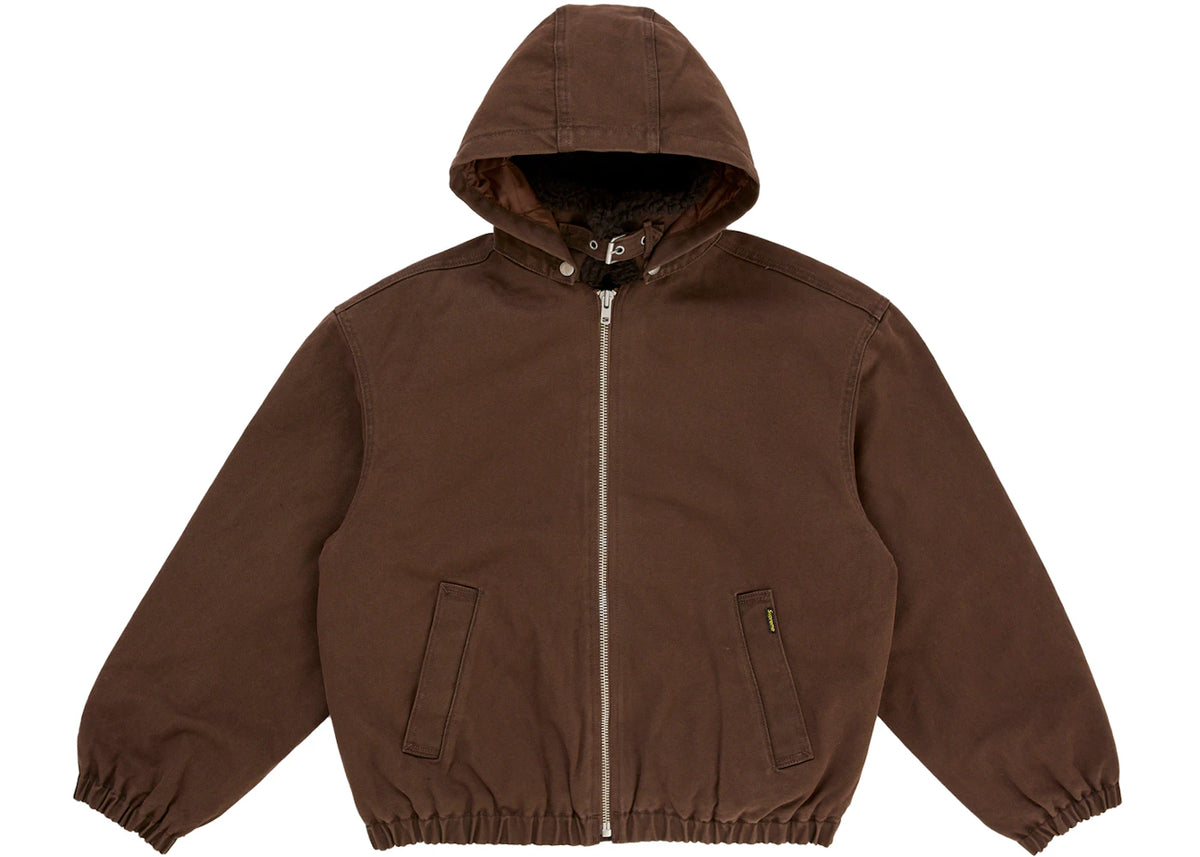 Supreme Faux Shearling Lined Bomber Jacket (FW26) Brown -1