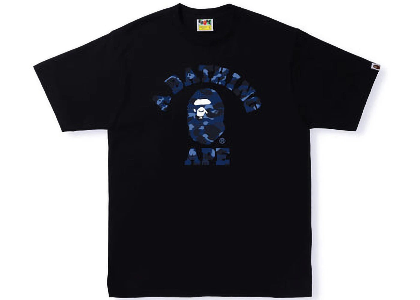 BAPE Color Camo College Tee Black/Navy -1